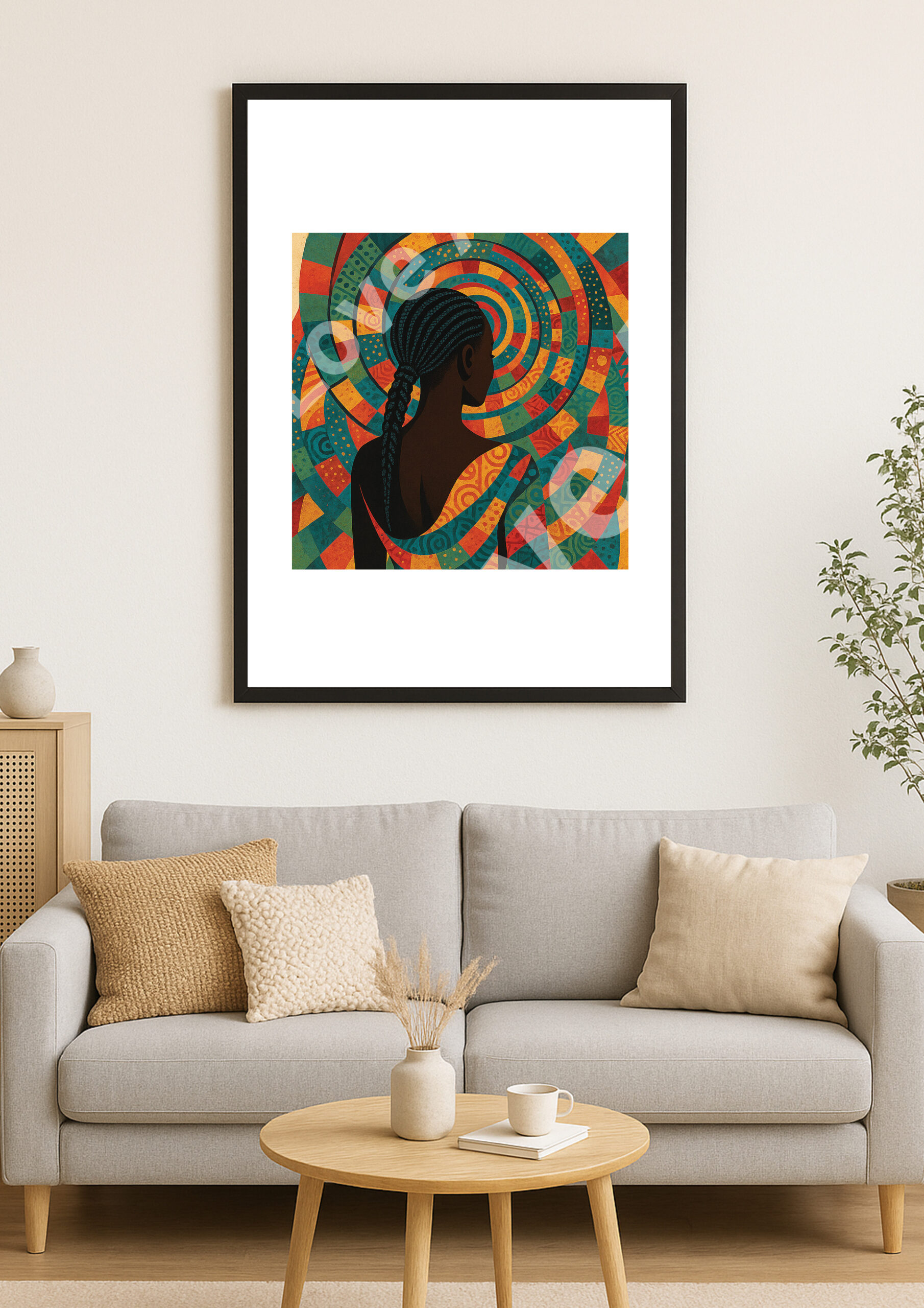 Vue arrière tressée - Tourbillon wax coloré - Carré – Image 3