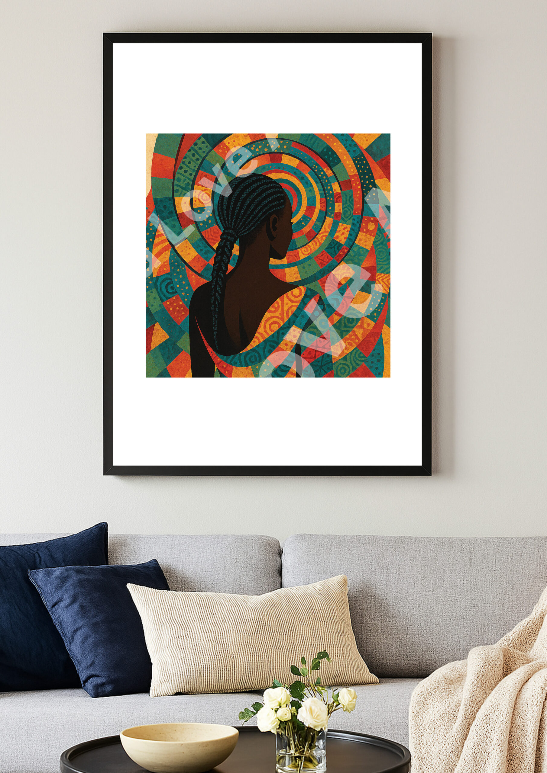 Vue arrière tressée - Tourbillon wax coloré - Carré – Image 2